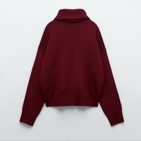 ZARA KNIT SWEATER WITH ZIP | SIZE: XL | NWT - Picture 7 of 12